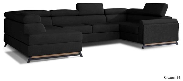 Colțar lemn masiv Formă U Extensibil Amira 330x190cm Personalizabil