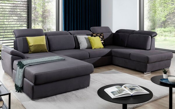 Colțar lemn masiv Formă U Extensibil Erik 330x210cm Personalizabil
