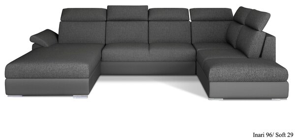Colțar lemn masiv Formă U Extensibil Erik 330x210cm Personalizabil