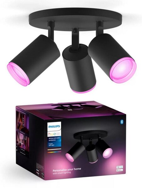 Philips Hue FUGATO LED RGBW spot 3xGU10/4,2W/230V negru dimabil
