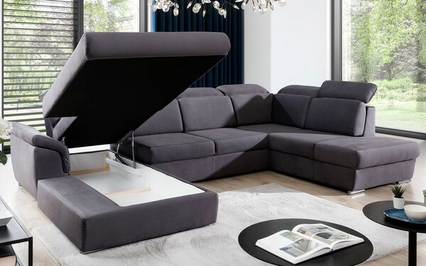 Colțar lemn masiv Formă U Extensibil Erik 330x210cm Personalizabil