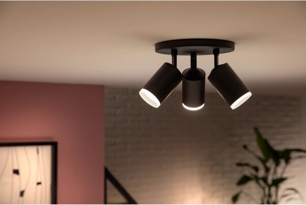 Philips Hue FUGATO LED RGBW spot 3xGU10/4,2W/230V negru dimabil