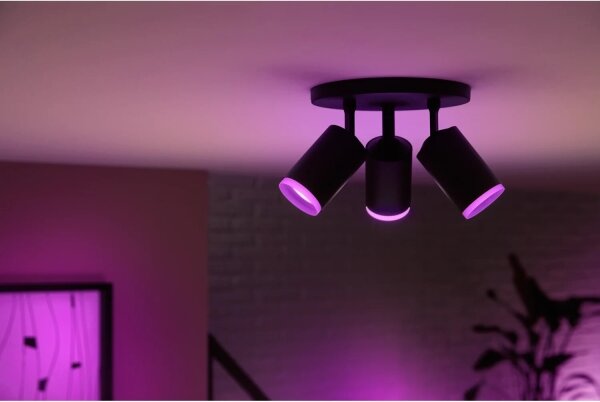 Philips Hue FUGATO LED RGBW spot 3xGU10/4,2W/230V negru dimabil