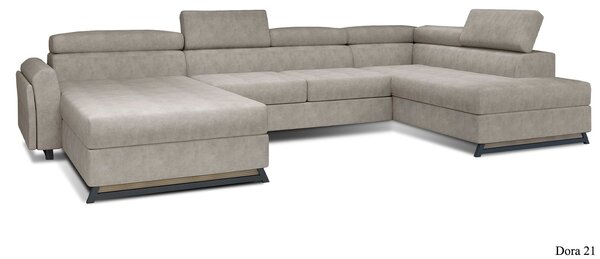 Colțar lemn masiv Formă U Extensibil Joy 370x190cm Personalizabil