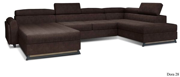 Colțar lemn masiv Formă U Extensibil Joy 370x190cm Personalizabil