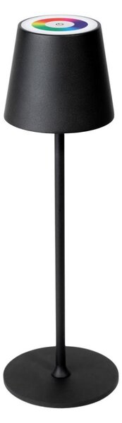 Lampă de exterior LED RGBW reglabilă, 1,5 W, 4000 mAh, 3000 K, IP44, neagră