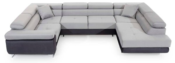 Colțar lemn masiv Formă U Extensibil Lety 340x202cm Personalizabil