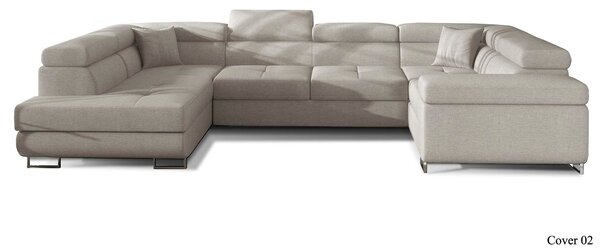Colțar lemn masiv Formă U Extensibil Lety 340x202cm Personalizabil