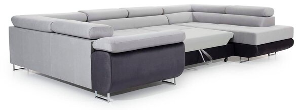 Colțar lemn masiv Formă U Extensibil Lety 340x202cm Personalizabil