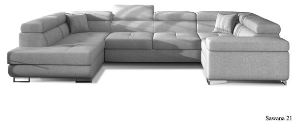 Colțar lemn masiv Formă U Extensibil Lety 340x202cm Personalizabil