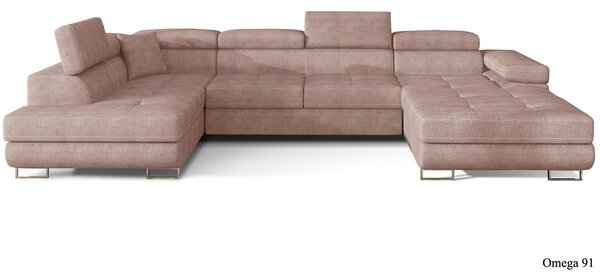 Colțar lemn masiv Formă U Extensibil Roger 345x202cm Personalizabil