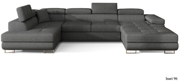 Colțar lemn masiv Formă U Extensibil Roger 345x202cm Personalizabil