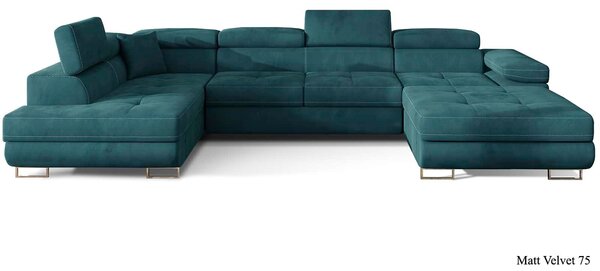 Colțar lemn masiv Formă U Extensibil Roger 345x202cm Personalizabil