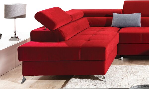 Colțar lemn masiv Formă U Extensibil Tango 350x202cm Personalizabil - Cotiera pe partea stanga