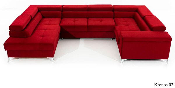 Colțar lemn masiv Formă U Extensibil Tango 350x202cm Personalizabil - Cotiera pe partea stanga