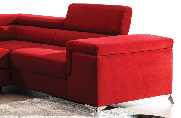 Colțar lemn masiv Formă U Extensibil Tango 350x202cm Personalizabil - Cotiera pe partea stanga