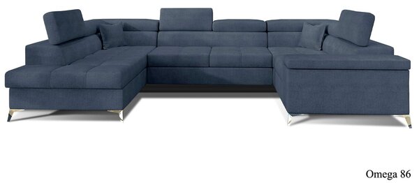 Colțar lemn masiv Formă U Extensibil Tango 350x202cm Personalizabil - Cotiera pe partea stanga