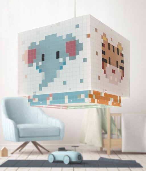 Lustră pentru copii Dalber 63372 LITTLE PIXEL 1xE27/15W/230V