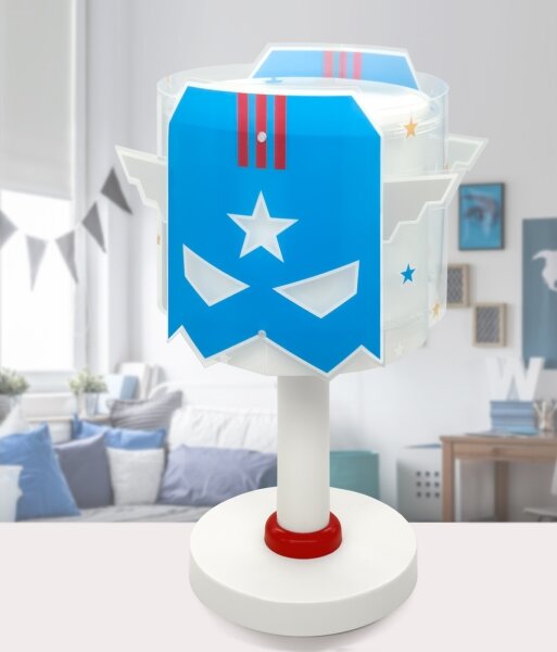 Dalber 61811N - Lampă de noptieră LED pentru copii BLUE HERO 1xG4/4W/230V alb/albastru