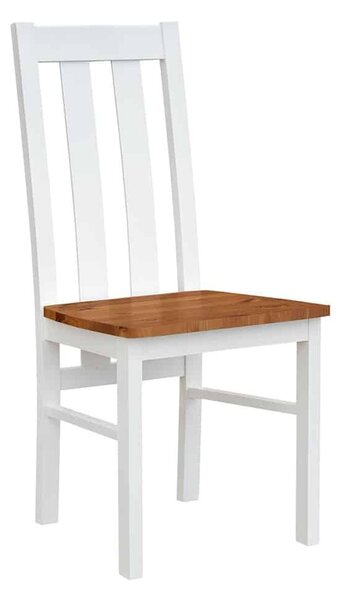 Scaun lemn masiv Linea cu Șezut Masiv Model L2 L 43 x A 44 x H 96 cm - Alb
