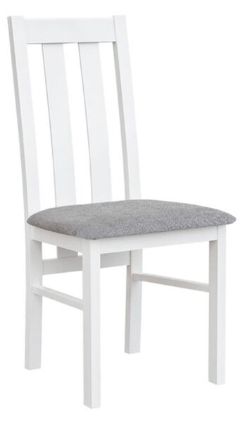 Scaun lemn masiv Linea cu Șezut Tapitat Model L2 L 43 x A 44 x H 96 cm - Gri deschis