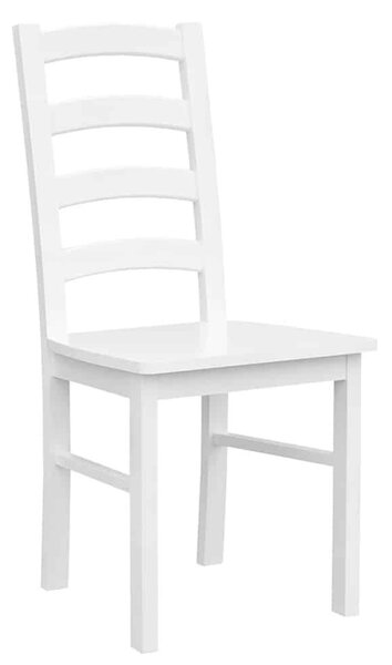 Scaun lemn masiv Linea cu Șezut Masiv Model L1 L 43 x A 44 x H 94 cm - Alb