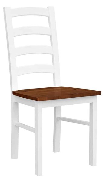 Scaun lemn masiv Linea cu Șezut Masiv Model L1 L 43 x A 44 x H 94 cm - Alb
