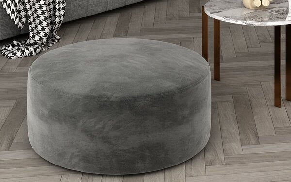 Taburet lemn masiv Pedro Rotund 75x42 cm - galben