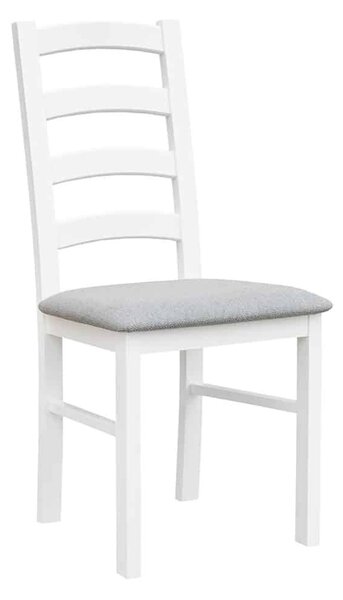 Scaun lemn masiv Linea cu Șezut Tapitat Model L1 L 43 x A 44 x H 94 cm - Gri deschis
