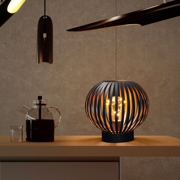 Lampă LED decorativă de masă Solight WO3102 LED/3xAA negru/cupru