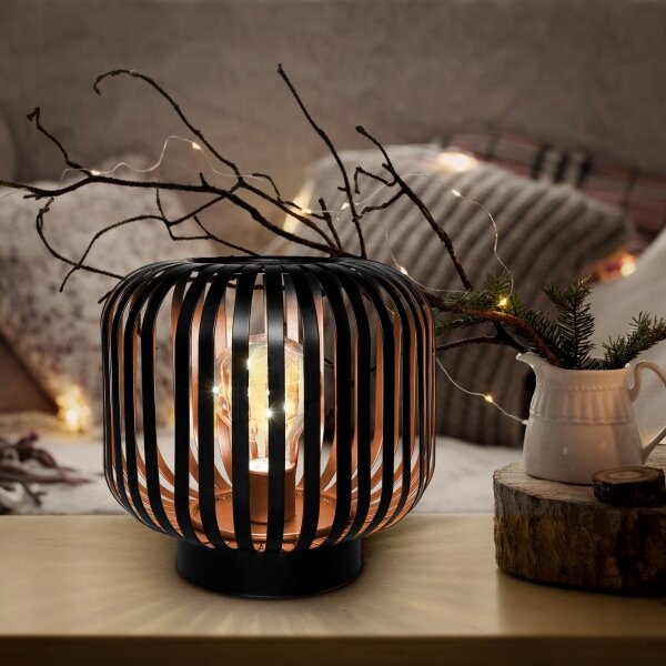 Lampă LED decorativă de masă Solight WO3103 LED/3xAA negru/cupru