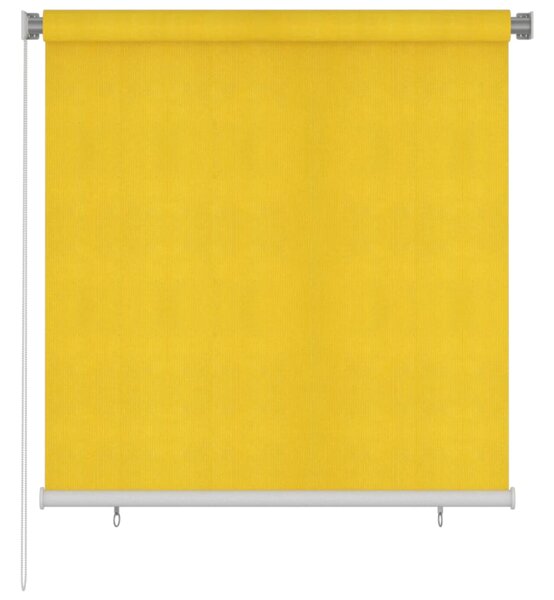 Jaluzea tip rulou de exterior, galben, 140x140 cm, HDPE