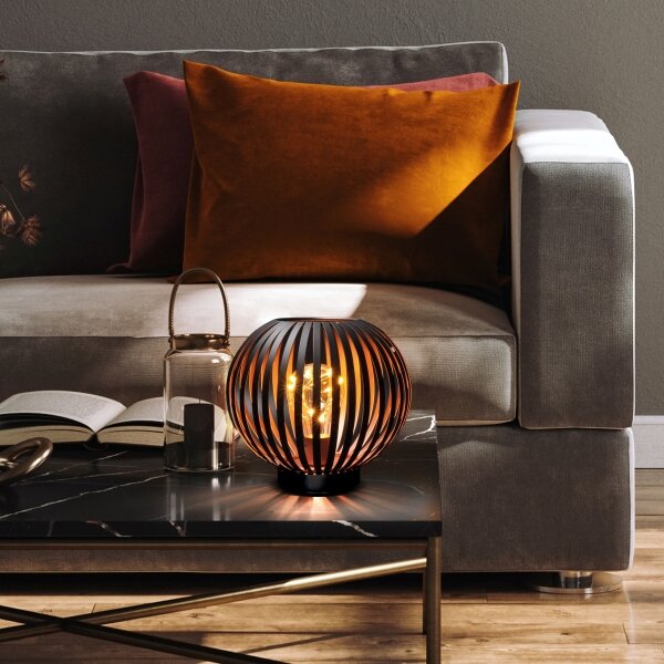Lampă LED decorativă de masă Solight WO3102 LED/3xAA negru/cupru