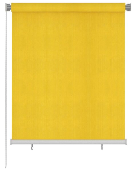 Jaluzea tip rulou de exterior, galben, 120x140 cm, HDPE