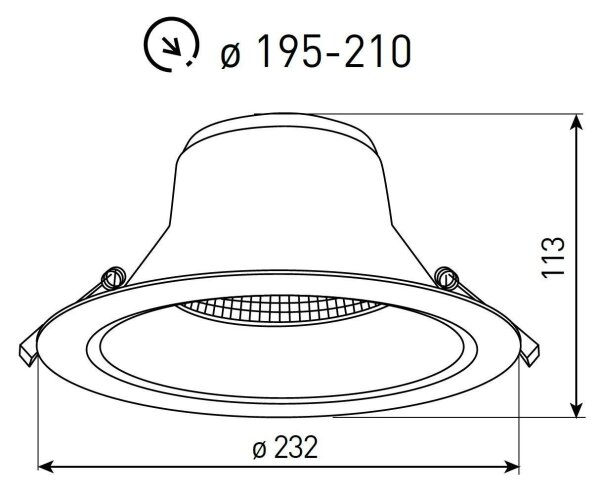 Corp de iluminat LED încastrat reglabil NYON LED/20/26W/230V 3000/4000/5700K IP44 alb