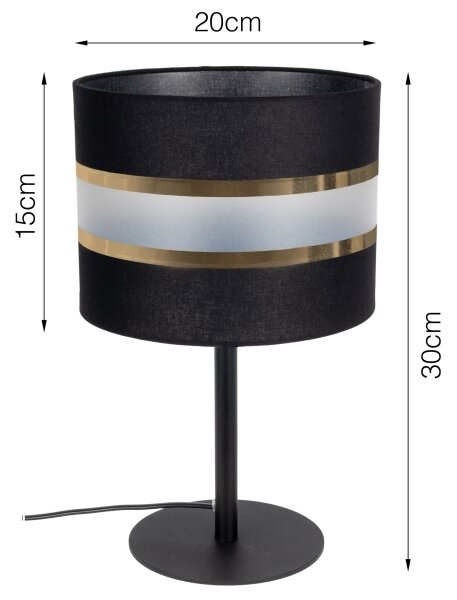 Lampă de masă CORAL 1xE27/60W/230V negru