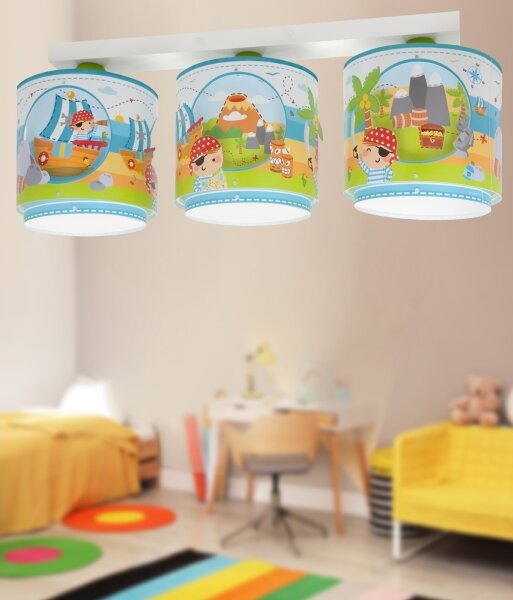 Plafonieră pentru copii Dalber 60653 PIRATE ISLAND 3xE27/15W/230V