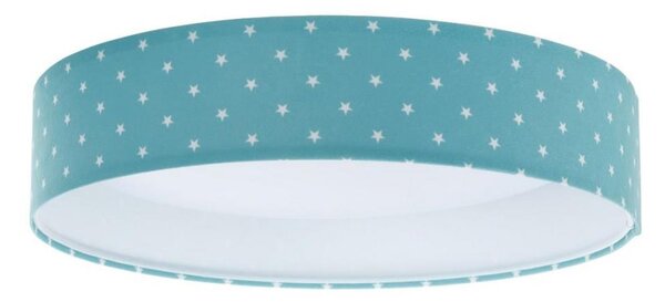 LED Plafonieră GALAXY KIDS 24W 230V turcoaz/alb cu steluțe