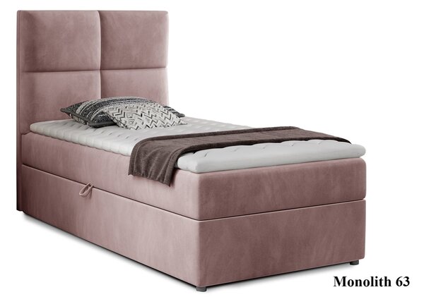 Pat Amarillo 90x200 cu Saltea, Topper, Ladă Depozitare, Personalizabil