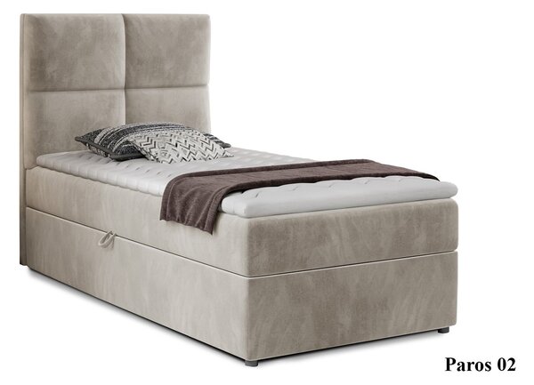 Pat Amarillo 90x200 cu Saltea, Topper, Ladă Depozitare, Personalizabil