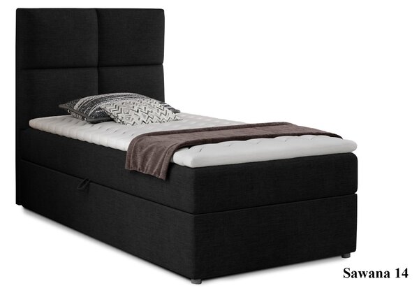 Pat Amarillo 90x200 cu Saltea, Topper, Ladă Depozitare, Personalizabil