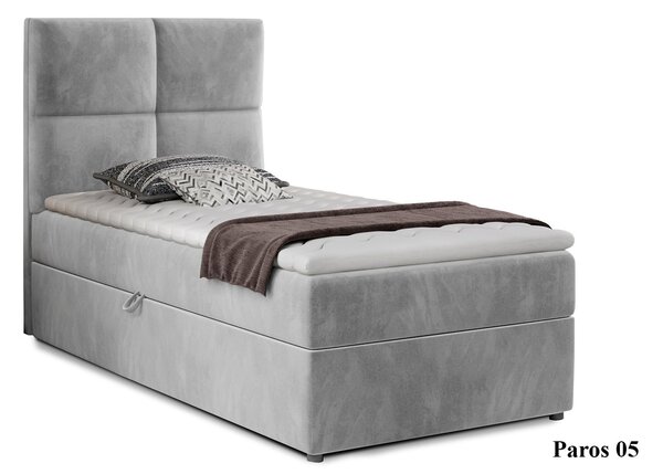 Pat Amarillo 90x200 cu Saltea, Topper, Ladă Depozitare, Personalizabil