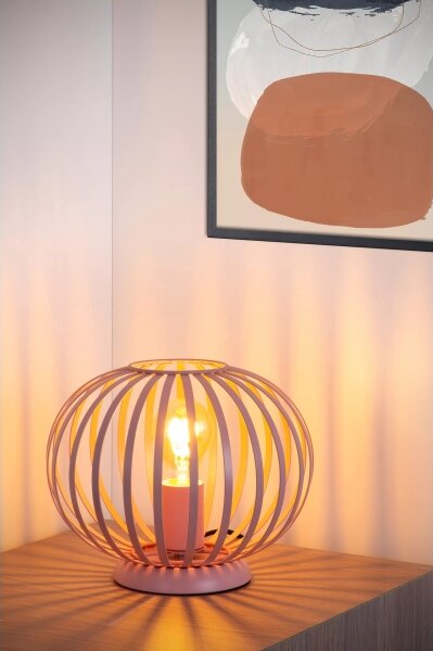 Lampă de masă Lucide 78593/25/66 MERLINA 1xE27/40W/230V d. 25,5 cm roz