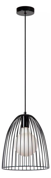 Lustră pe cablu Lucide 74417/01/30 MACARONS 1xE27/40W/230V d. 24,5 cm negru