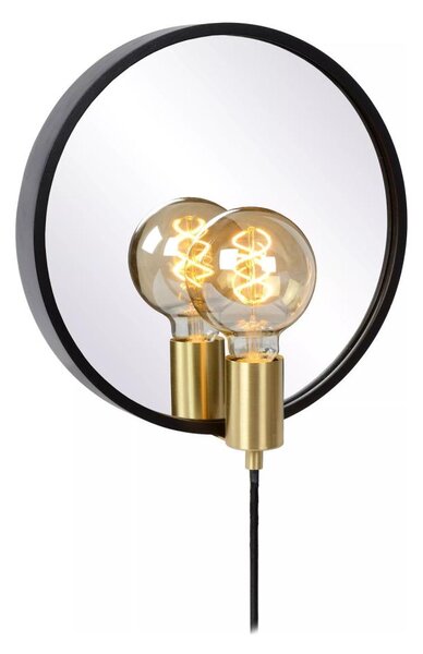 Aplică cu oglindă Lucide 36213/31/30 REFLEX 1xE27/25W/230V negru