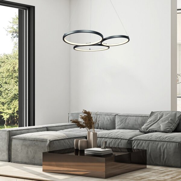 Lustră LED pe cablu Rabalux 72297 FORMAND LED/38W/230V negru