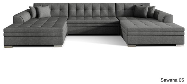 Colțar lemn masiv Formă U Extensibil Leyton 355x165cm Personalizabil