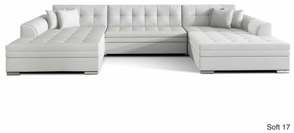 Colțar lemn masiv Formă U Extensibil Leyton 355x165cm Personalizabil