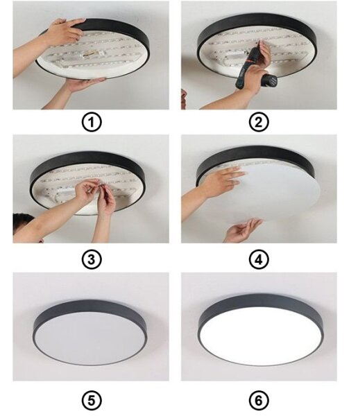 Plafonieră LED FELIZ LED/40W/230V 4000K d. 40 cm negru