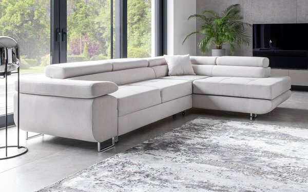 Colțar lemn masiv Extensibil Amina 275x202cm Ladă Depozitare Personalizabil - Monolith 63